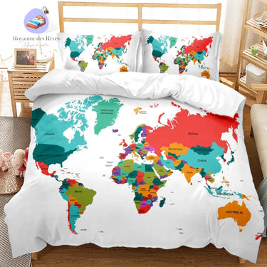 Housse de Couette Géographie Pays du Monde
